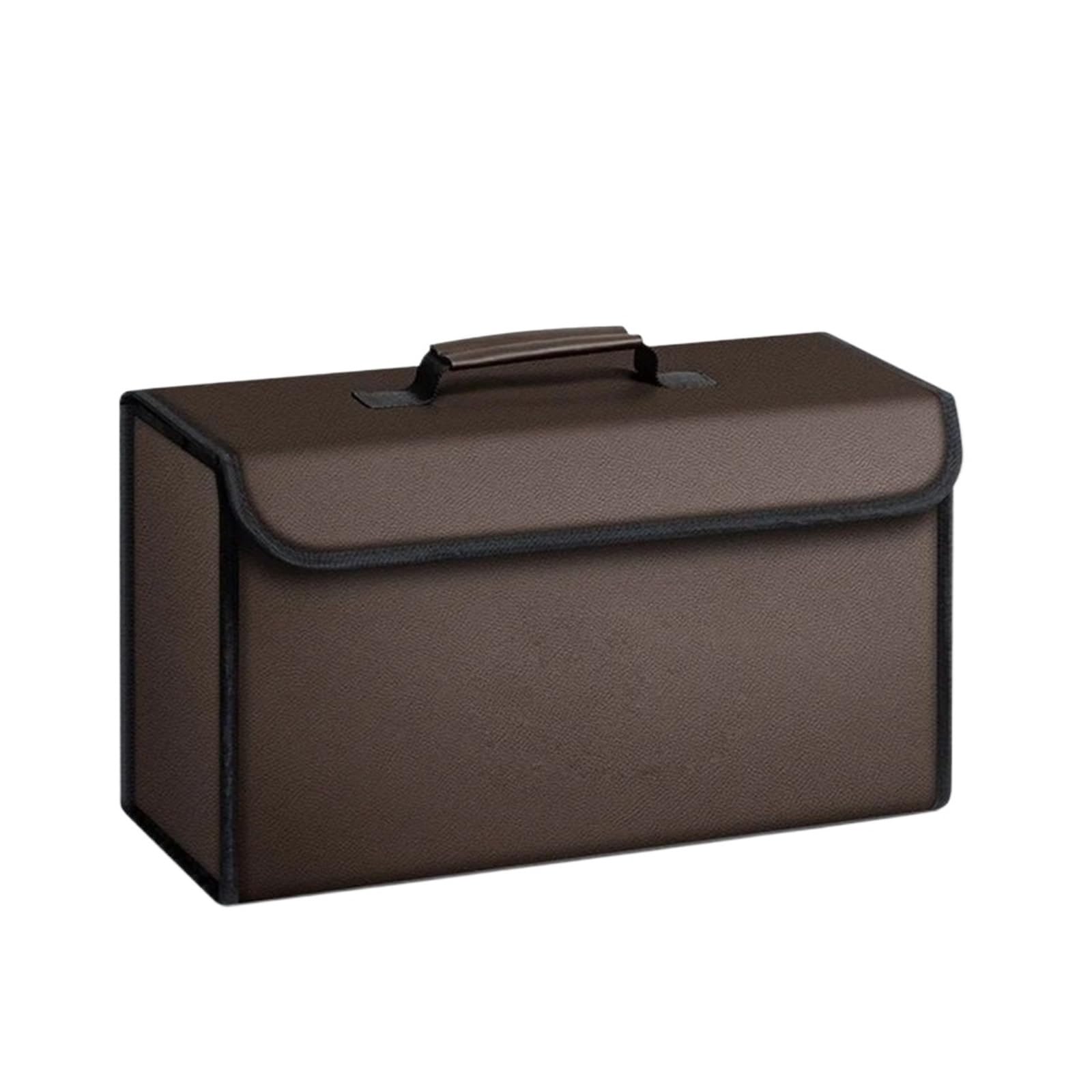 ATEHDEN Heavy Duty Organiser Fit For Trumpchi GS4, GS3, GA4, GA6, GS7, GS8 The Interior Storage Box Of The Car Trunk Can Be Folded And Organized Declutter Organiser Bag(Box brown,1pcs)