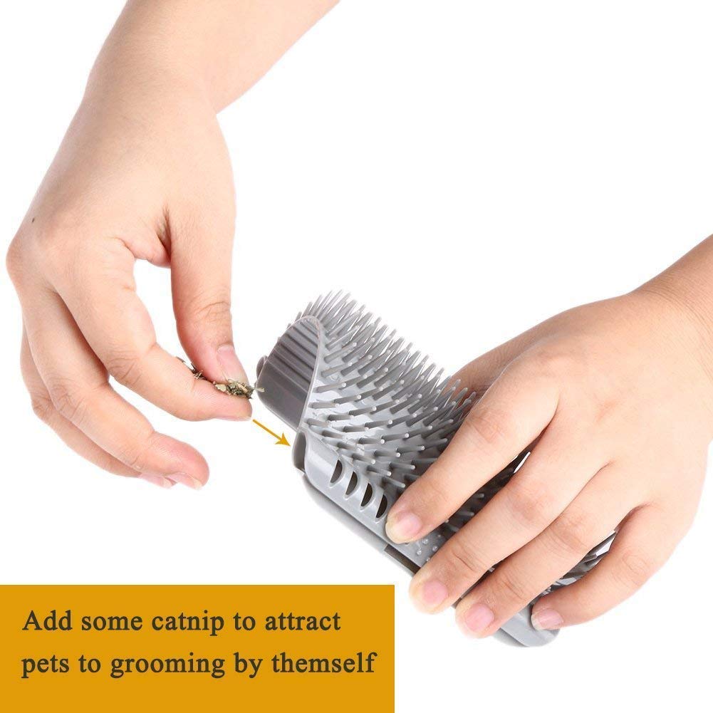 Image secondaire de Mein HERZ 2 Pcs Chats Brosse Peigne Fournitures, Brosse d’Angle de toilettage et Massage pour Chat avec Herbe à Chat pour Chat G