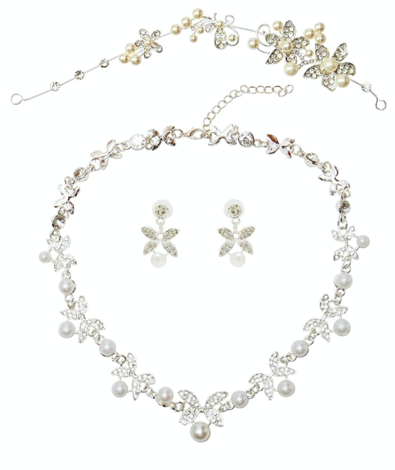 Amazon | レディース アクセサリー イヤリング ネックレス ティアラ 3  