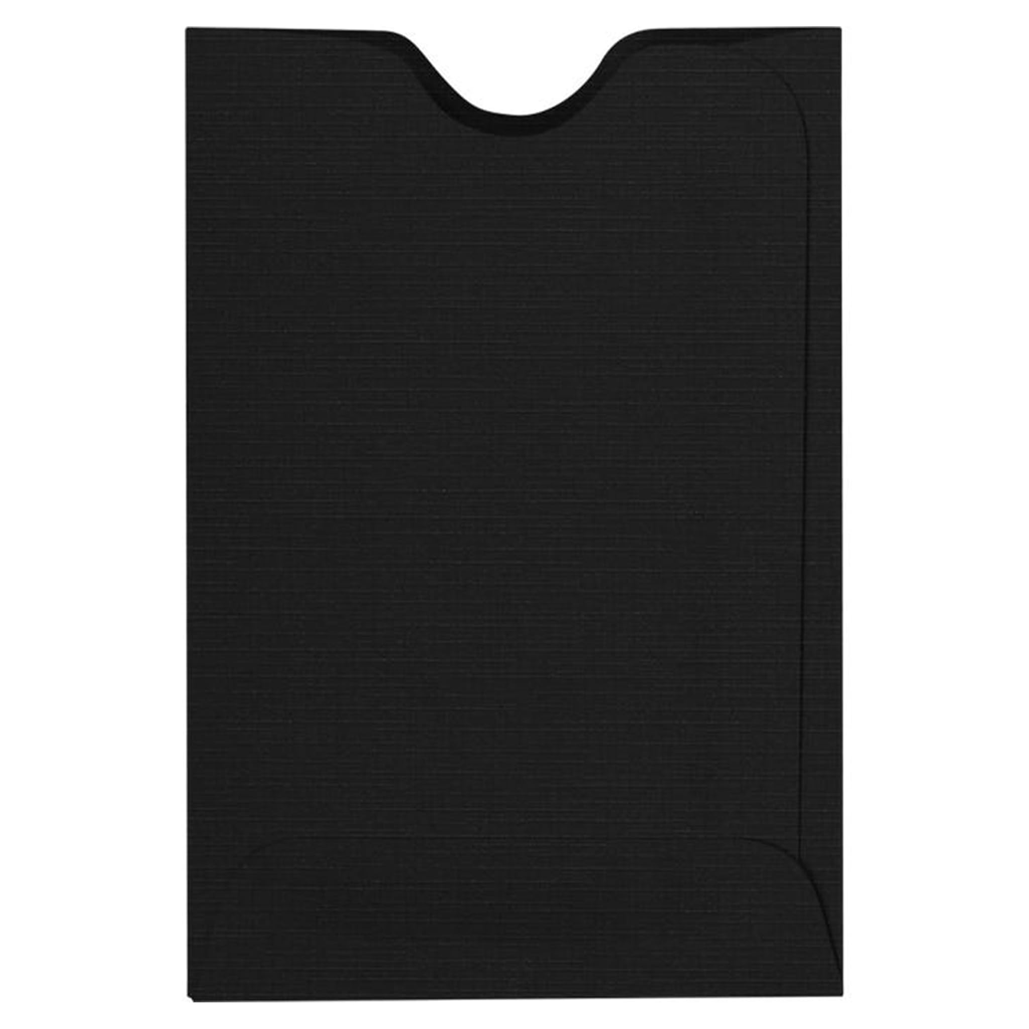 LUXPaper Credit Card Sleeves | 2 3/8" x 3 1/2" | Black Linen | 80lb. Text | 500 Qty