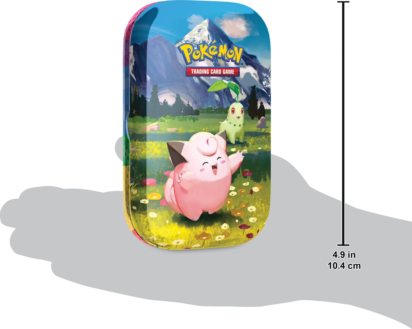 Pokémon: Megaewolucja minipuszka kolekcjonerska - Heroiczne powstanie (Clefairy i Chikorita) z GCC Pokémon (1 arkusz naklejek, 1 karta ilustracyjna minipudełka i 2 worki rozszerzeń)