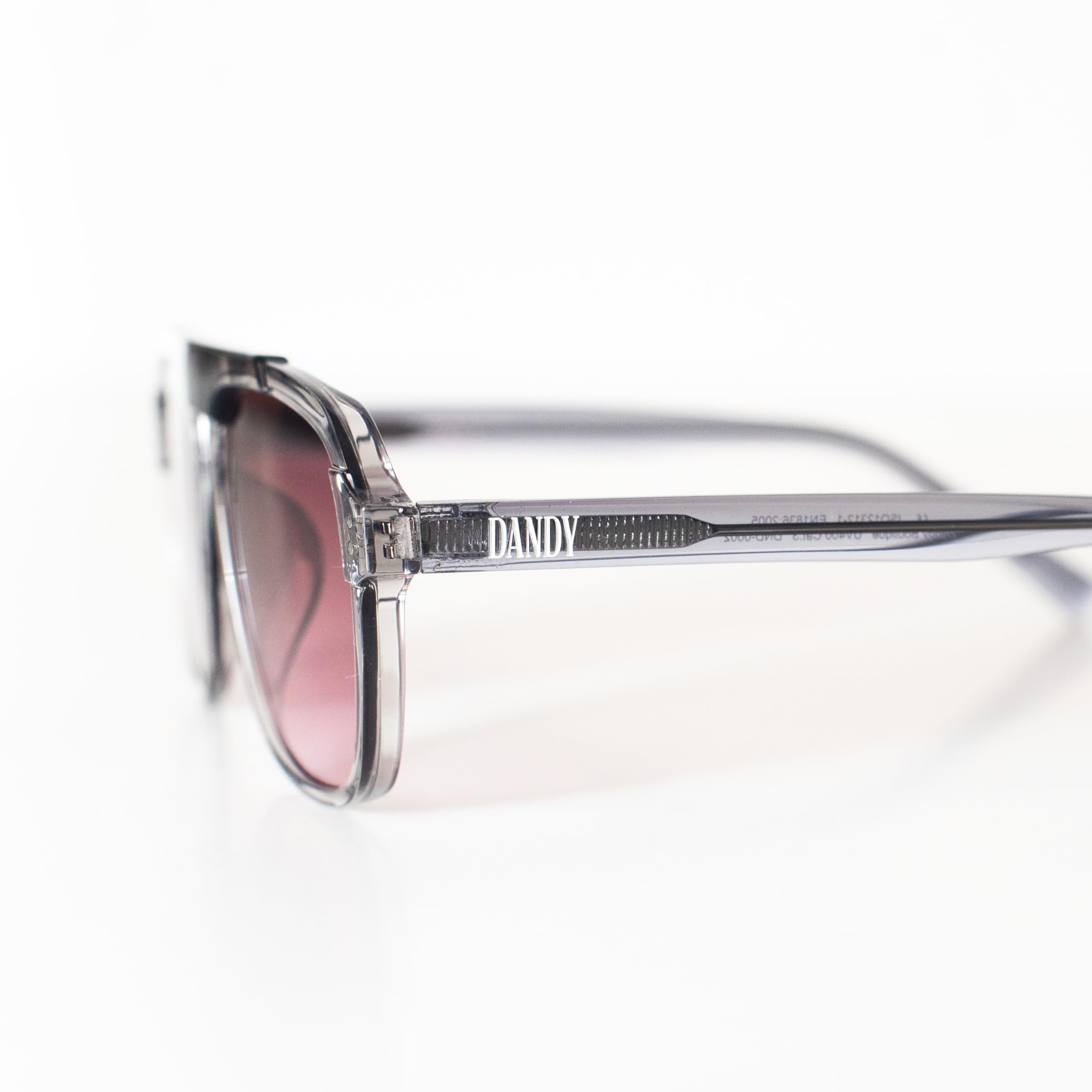 TONI Sonnenbrille, Bordeauxrotes Verlaufsglas, Transparent-Grauer TR90-Rahmen, UV400 Schutz