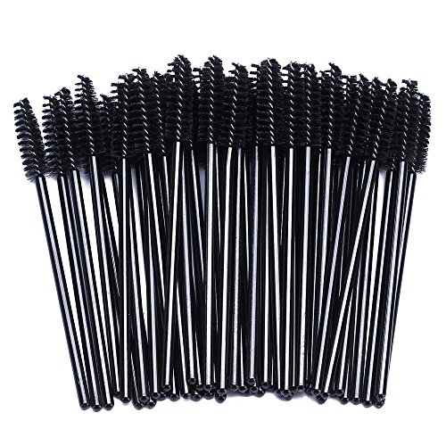 btyms 100 pcs disposable eyelash spoolies brush mascara applicator lash wand lashes brush eyebrow spooly for extension