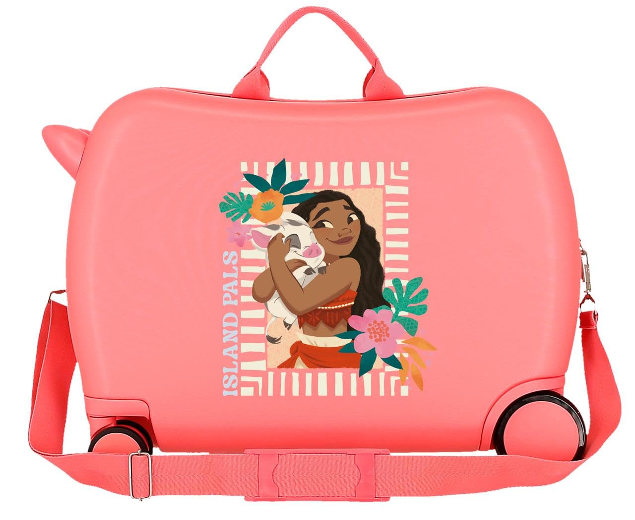 Joumma Disney Vaiana Sea Vibes walizka dziecięca koralowa 50 x 38 x 20 cm sztywne tworzywo ABS boczne zapięcie szyfrowe 34L 2,1 kg 2 koła podwójne bagaż podręczny