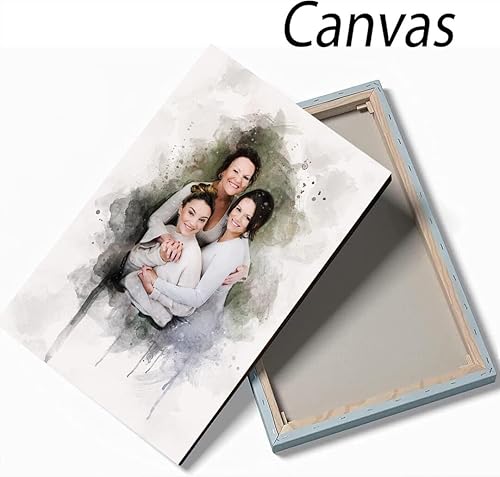 Miniatura 18 de Retrato de acuarela personalizado de regalo de foto perfecta boda pintura de foto personalizada regalo de acuarela de compromiso para ella Regalos