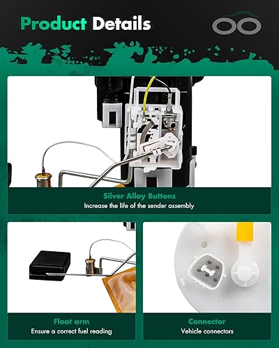 Miniatura 3 de SCITOO Montaje eléctrico de la bomba de combustible de alto rendimiento para 2001-2002 para Acura CL 3.2L, 1998-2002 para Honda Accord 2.3L,