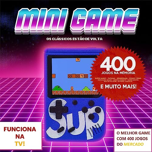 Mini Game Portátil SUP 400 jogos com Controle