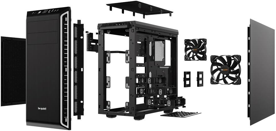 be quiet! Pure Base 600 Silver, BG022, Mid-Tower ATX, 2 Pre-Installed Fans