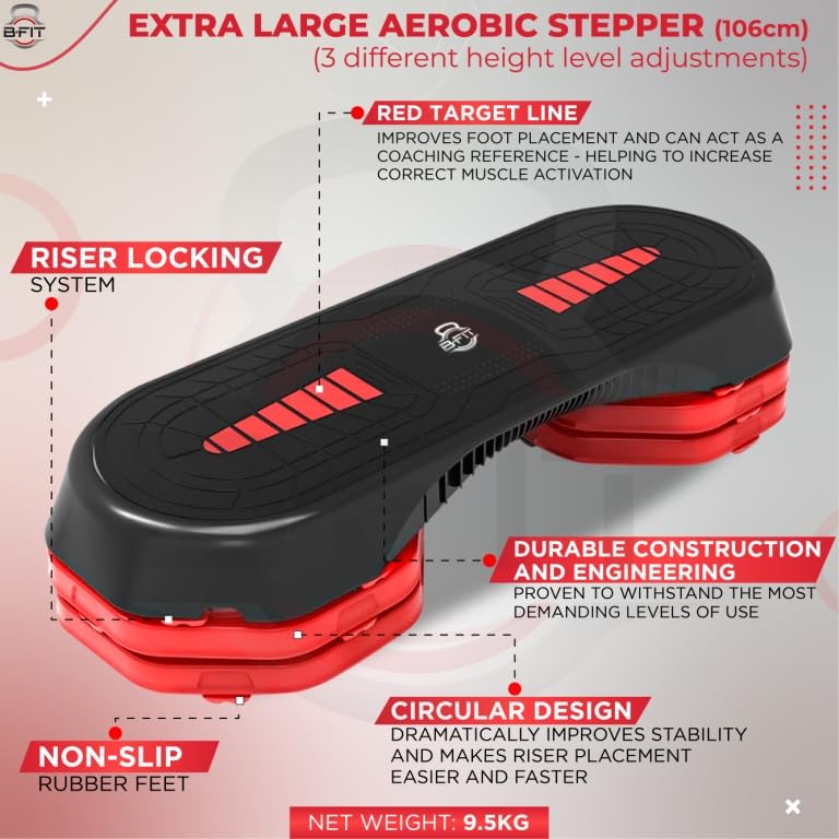 Image of B Fit Premium Quality Aerobic Steppers (106X36X20 CM)