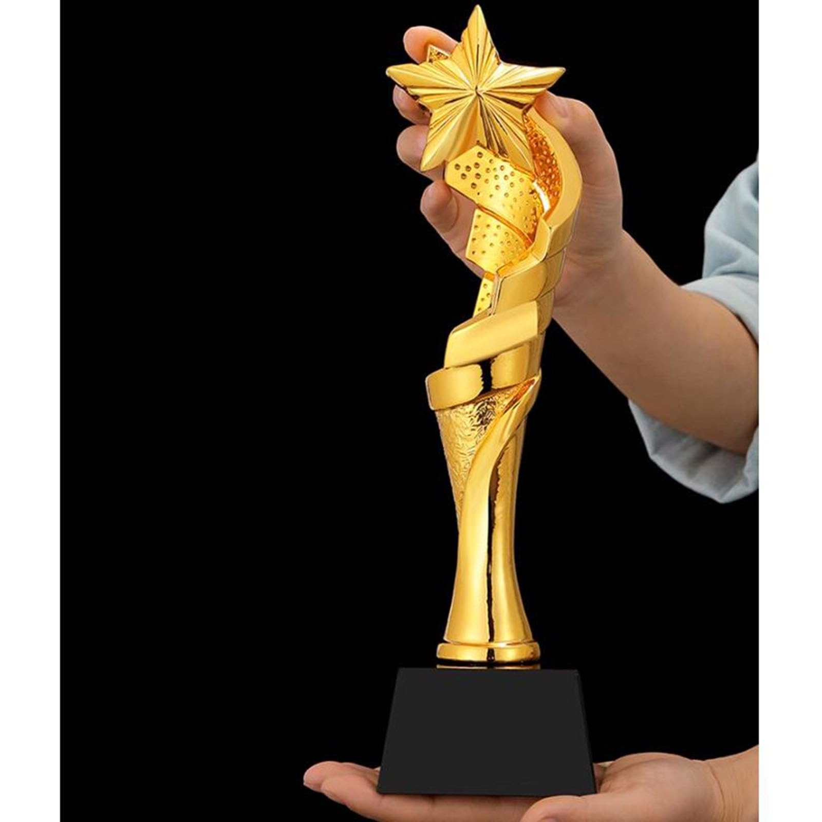 Trophées Trophée Gravé Étoile À Cinq Branches en Résine Dorée Trophée du Prix des Employés Exceptionnels De L’assemblée Annuelle Trophée du Championnat De Compétition Coupes