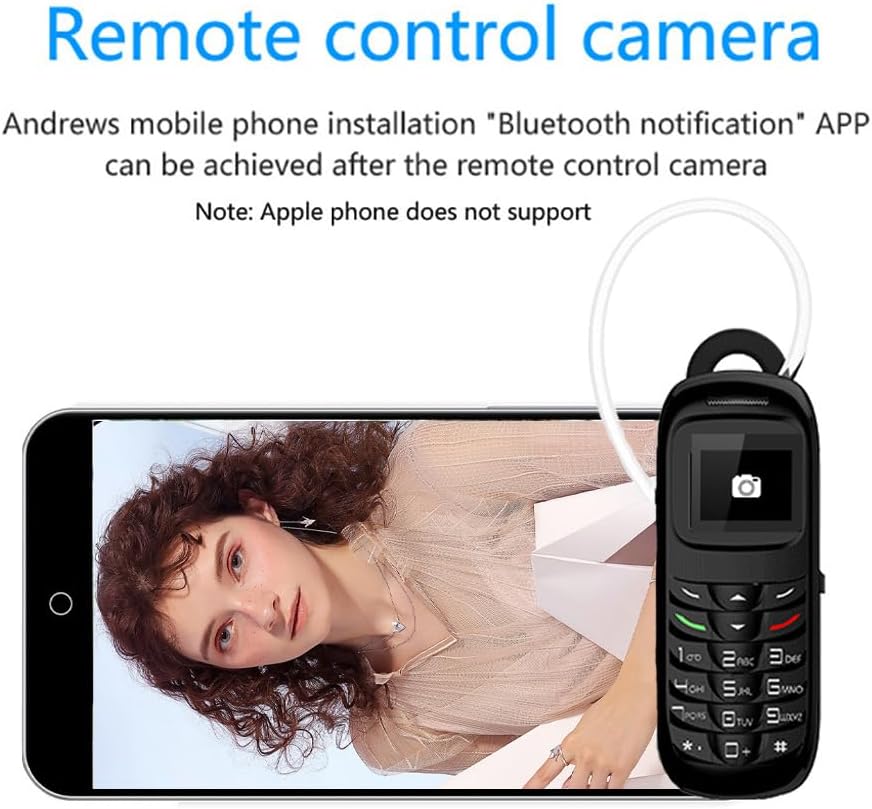 Longben Tiny Mini Mobile Phone L8Star BM70 Bluetooth Earphone Dialer/Handset The Smallest Phone Unlocked Weight only 0.58 OZ (Black)