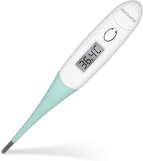 Miniland Termometro con estuche, Termómetro Digital Flexible para Adultos y Niños, Termómetro Médico Impermeable con Alarma de Fiebre | Thermoflexi