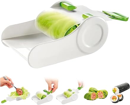 ورق العنب الأسطوانة DIY Sushi Roll Maker Manual Spring Roll Maker للمبتدئين Kids Stuffed Cabbage Egg Roll Maker Kitchen Gadgets.