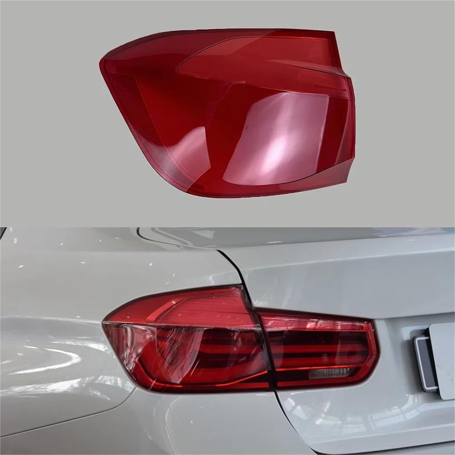 Tail Light Guard For BMW 3 Series F30 316 318 320i 2016 2017 2018 2019 Car Outer Tail Lamp Cover Brake Lights Shell Taillight Lens Rear Tail Light Cover Protector(Outside A Piar)