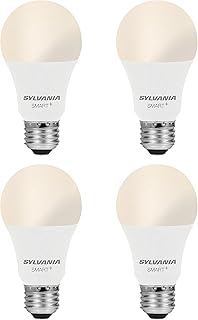 SYLVANIA Wifi LED Smart Light Bulb, 60W Equivalent Dimmable Soft White A...