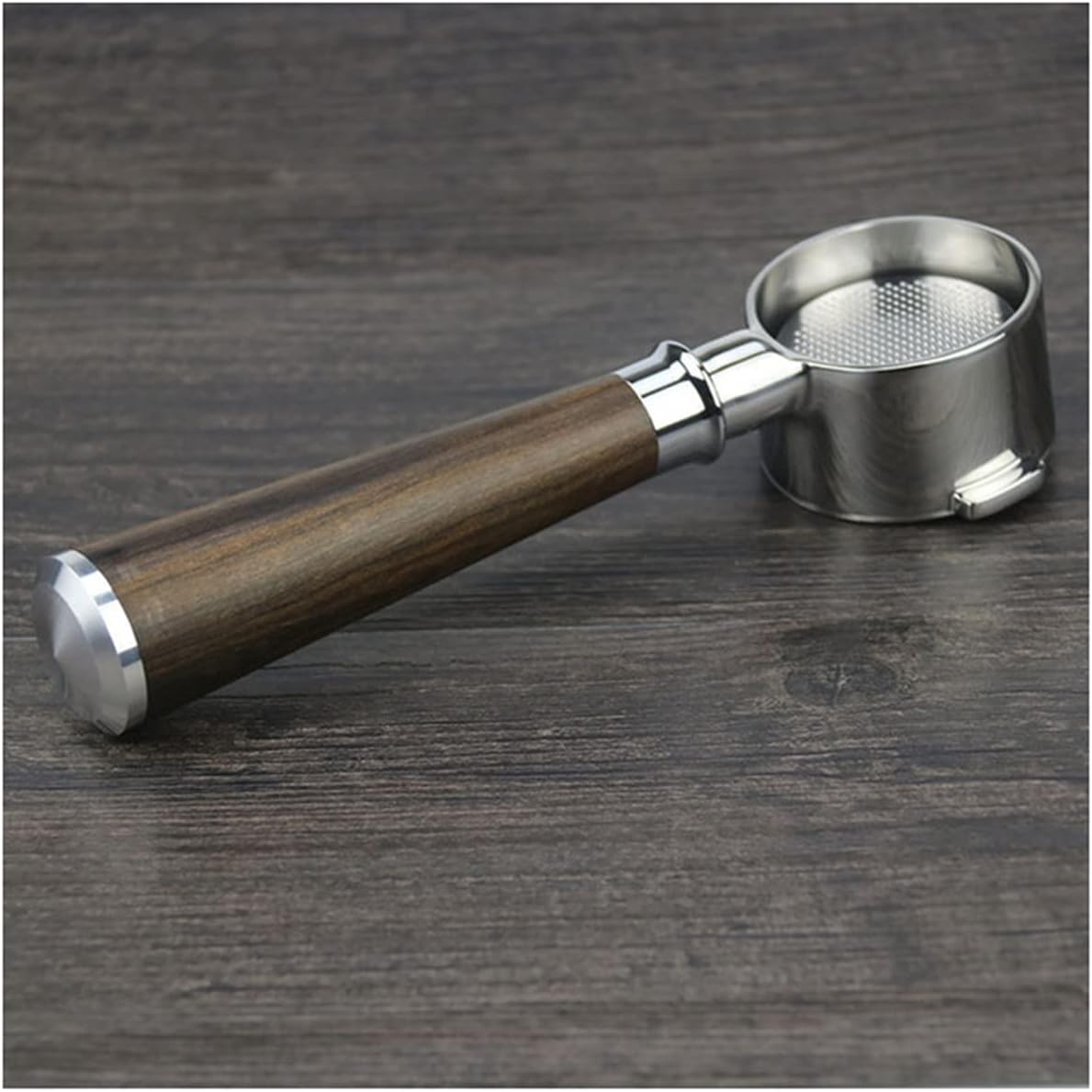 Espresso Machine Bottomless Portafilter51Mm Coffee Bottomless Portafilter Fit for Breville Delonghi Espresso Machine Solid Wood Handle Filter Basket Accessories Utensil(Color:B) (G)