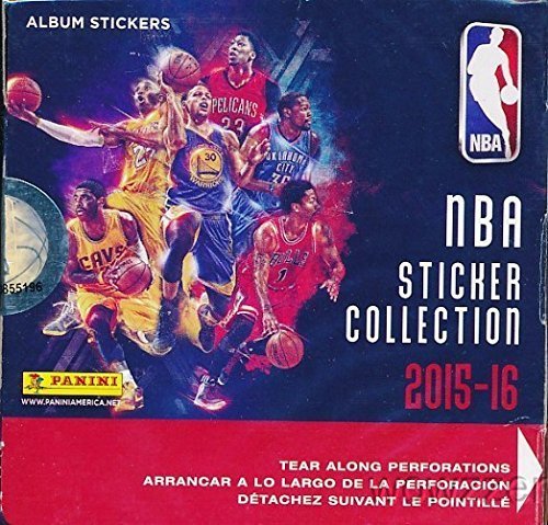 2015/2016 Panini NBA Basketball MASSIVE Factory Sealed Sticker Box with 50 Packs and 350 Brand New MINT Glossy Stickers! Look for Stickers of NBA Superstars including Lebron,Kobe,Durant,Curry & More!