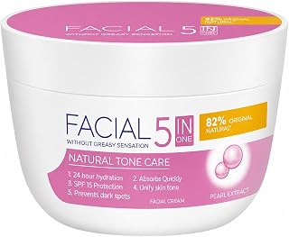 ivea aclaradora natural Facial 5en1 Brightening Face Cream Imported from Mexico | Helps Improve the Appearance of Dark Spots Hydration with Vitamin C & Pearl Extract | Facial Moisturizer