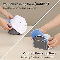 Vista 5 de EENOUR Máquina de prensa para gorras, mini prensa de calor para gorras con 3 niveles de calentamiento y apagado automático, prensa manual fácil