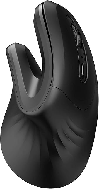 MOJO Silent Bluetooth Vertical Mouse - Wireless Optical Ergonomic Mouse w/Adjustable Sensitivity (Perfect Grip (Bluetooth + 2.4 GHz Wireless))
