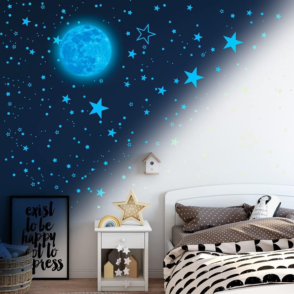 Stelle Adesive Fluorescenti Per Soffitto - 503 Pezzi Con Luna, Decorazione Luminosa Per Camera Bambini - Foto 10