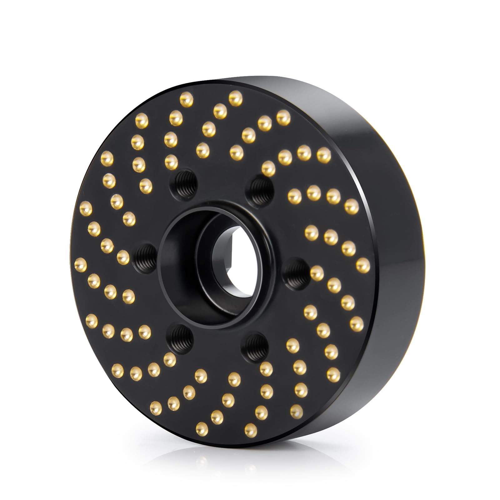 JGGZONE 4PCS Brass Wheel Weights 1/10 Brass Wheel Hex Hub Adapter 9mm Extended Wheel Counterweight for 1.9in Beadlock Wheel Rim 1/10 Wraith 90053 90048 RBX10 Hammer Rey 4WD RC Car Uogrades