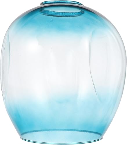 Miniatura 1 de Pantalla de cristal de repuesto para lámpara de cristal azul, repuesto de pantalla de alta transmitancia con forma de tambor para luces de techo,