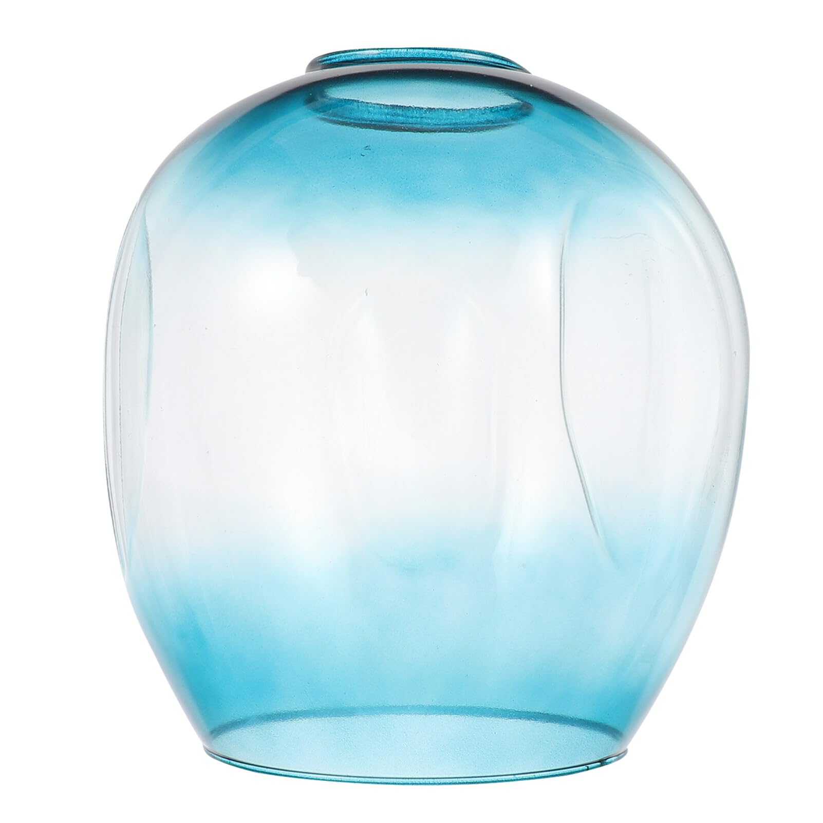 Garneck Blue Glass Lampshade Replacement High Transmittance Drum Shape Light Shade Cover for Ceiling Lights Table Light