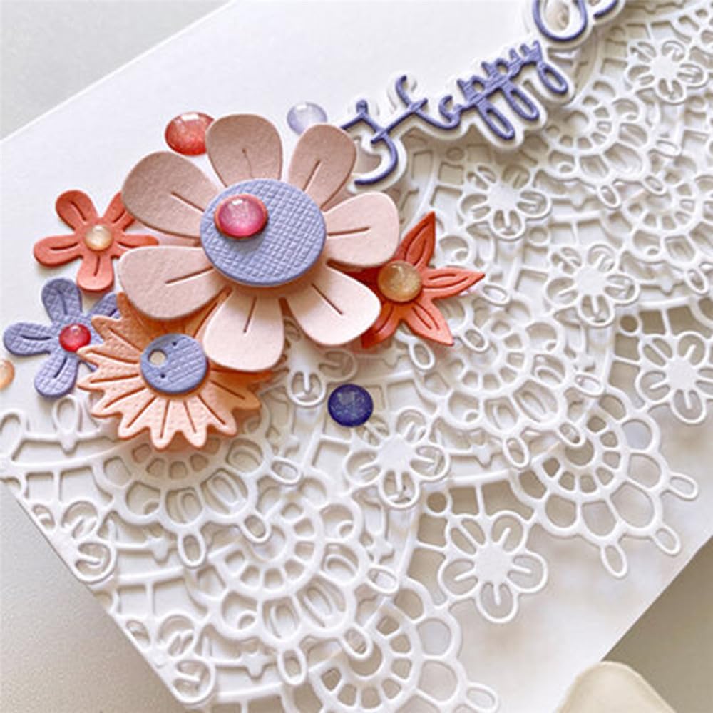 Matrices De Découpe Rondes En Dentelle Pour Scrapbooking, Gaufrage