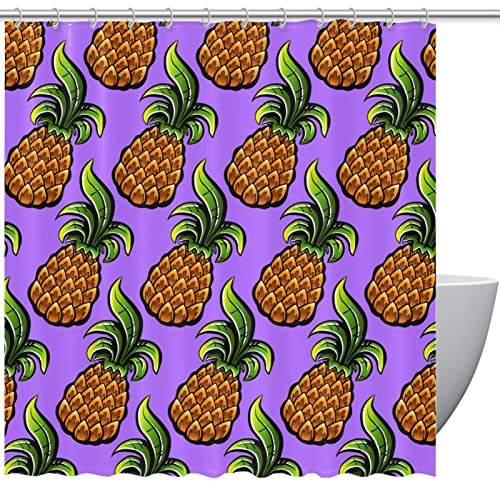 Rideau de douche ananas 183 cm pour stopper l'eau sur le sol
