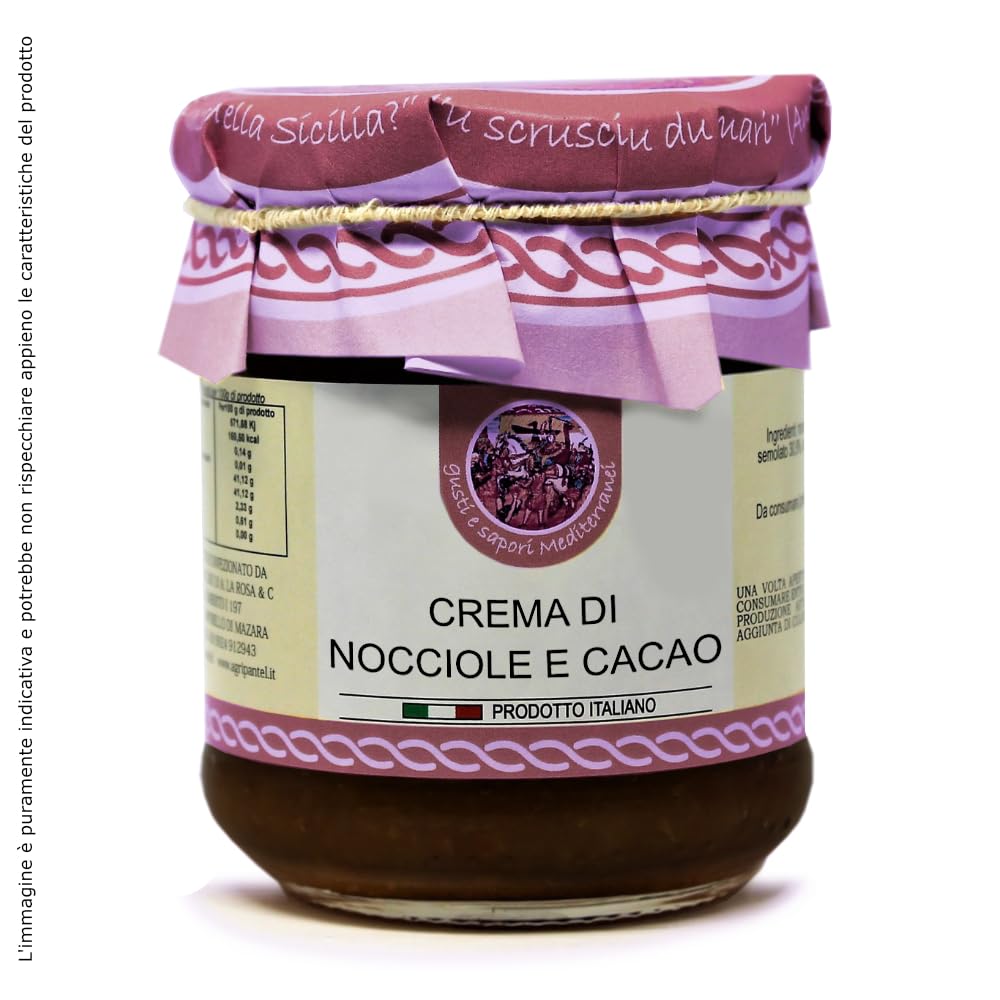 60 Barattoli da 200g Creme Dolci Spalmabili con Etichetta Personalizzabile Gusti Mandorla, Nocciola e Cacao o Moretto - Prodotti Tipici Siciliani
