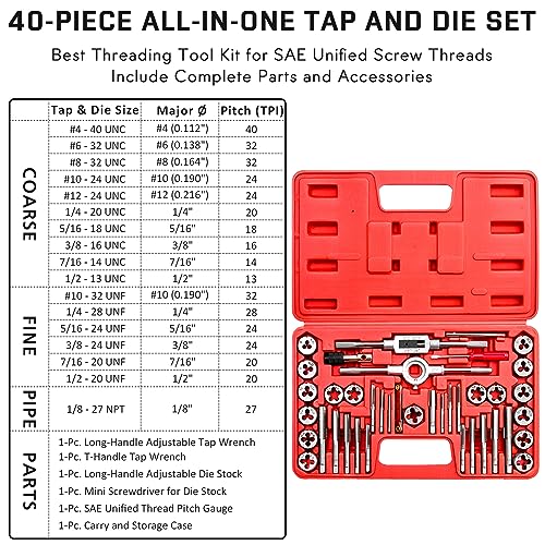 Efficere PT-001 40-Piece Premium Tap And Die Set thumb #3