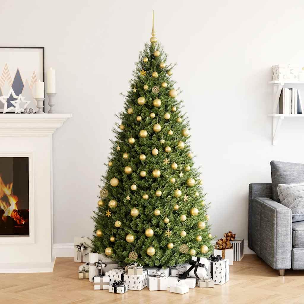 Lot de 111 boules de Noël dorées en polystyrène incassables de 3 cm, 4 cm et 6 avec flocons de neige, étoiles et dentelle, mat, pailleté, brillant et creux