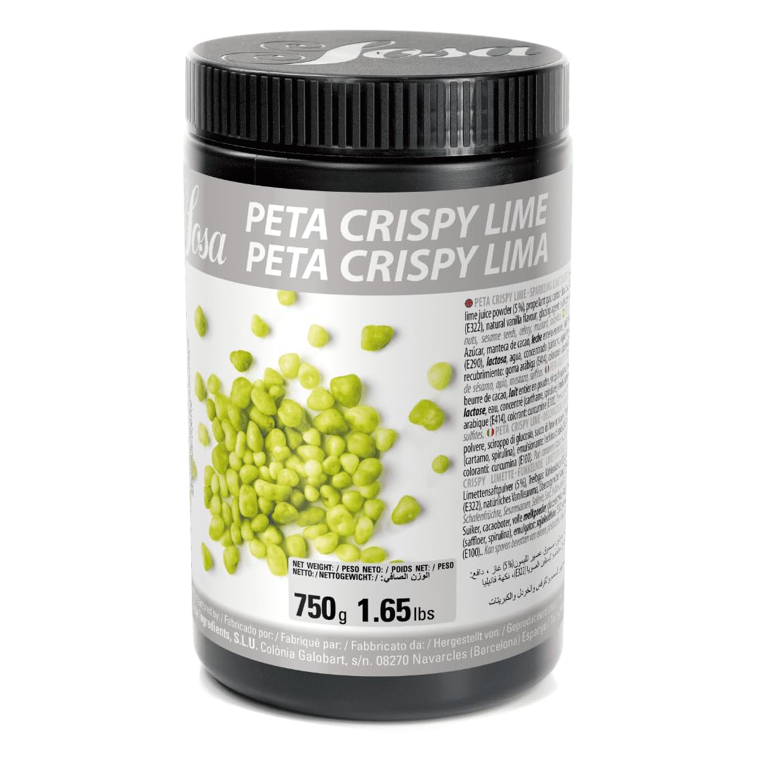 Peta Crispy (Knallbrause) Limette, mit Kakaobutter ummantelt, Sosa, 750 g