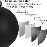 Vista 193 de Bolas de Navidad grandes de bronce de 3.2 pulgadas, adornos de decoración de árbol de Navidad, bolas colgantes inastillables para cumpleaños