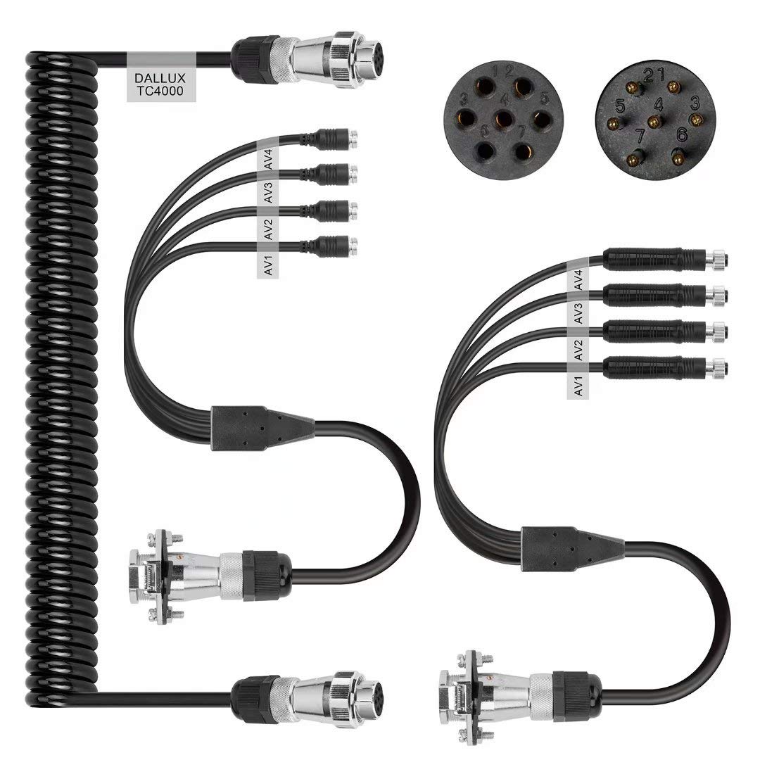 Buy DALLUX Heavy Duty Vehicle Coil Trailer Cable with 4 Channel 4 PIN