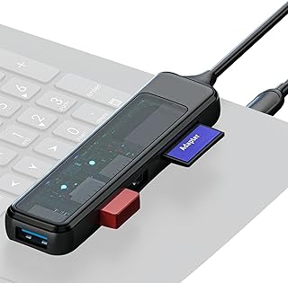 Powered USB Hub - Multi USB Port Splitter 5 Port USB HUB Multi Splitter Adapter,5-Port USB Hub USB Splitter USB Expander for Camera, Printer, USB Flash Drive Belje