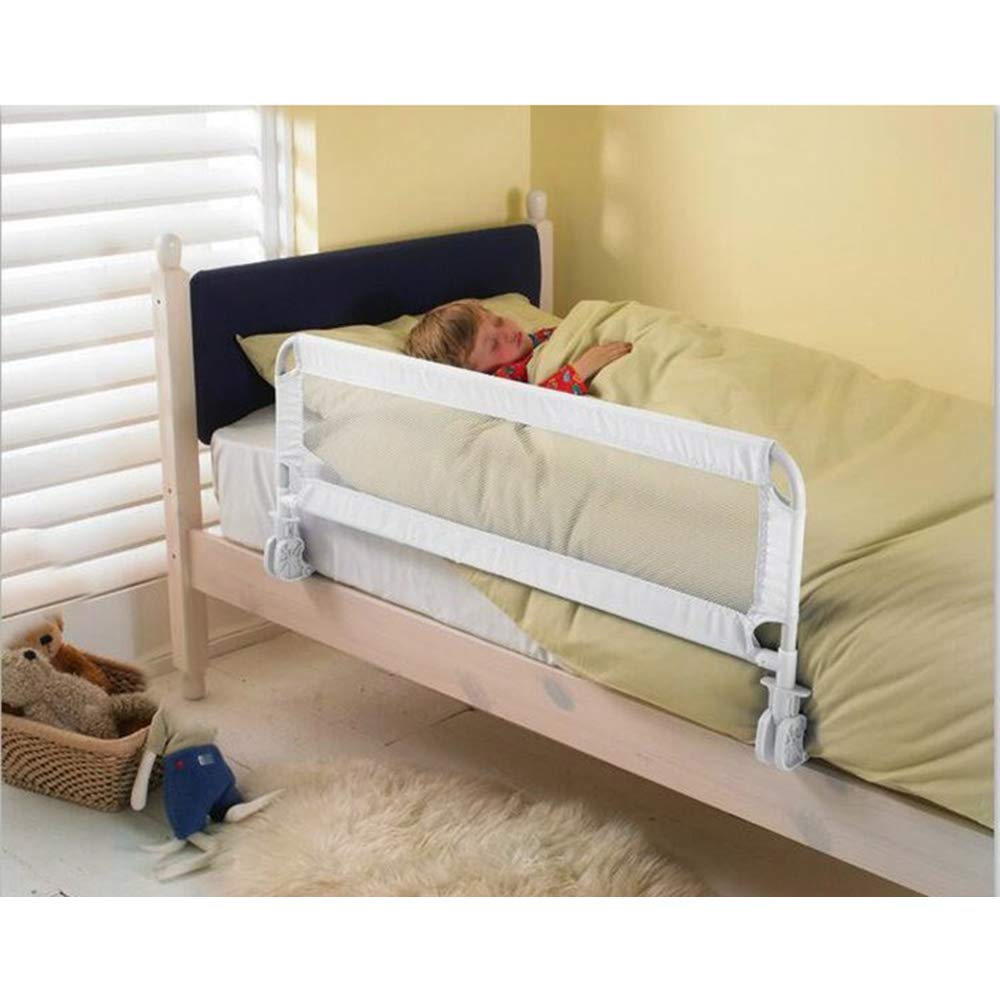 Barandilla de Cama con Parachoques, barandilla de Cama abatible 180 Grados, Safety 1St para Camas Individuales, Camas tamaño King, Camas tamaño Queen, 1 Paquete, Azul, 100 cm x 56 cm
