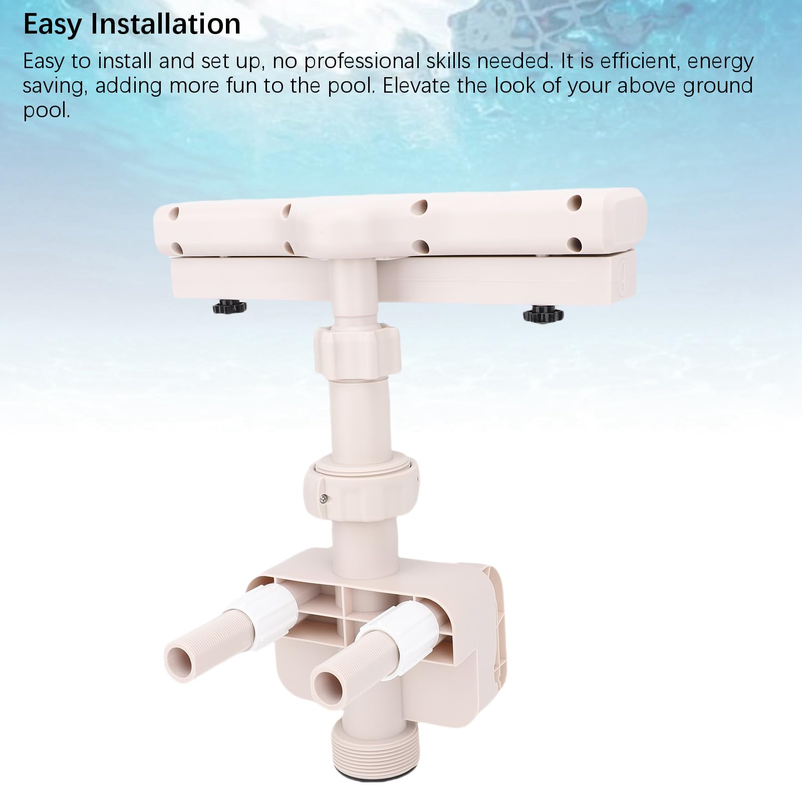 Fontana per Piscina con Luci a LED Cascata 360 Gradi PVC