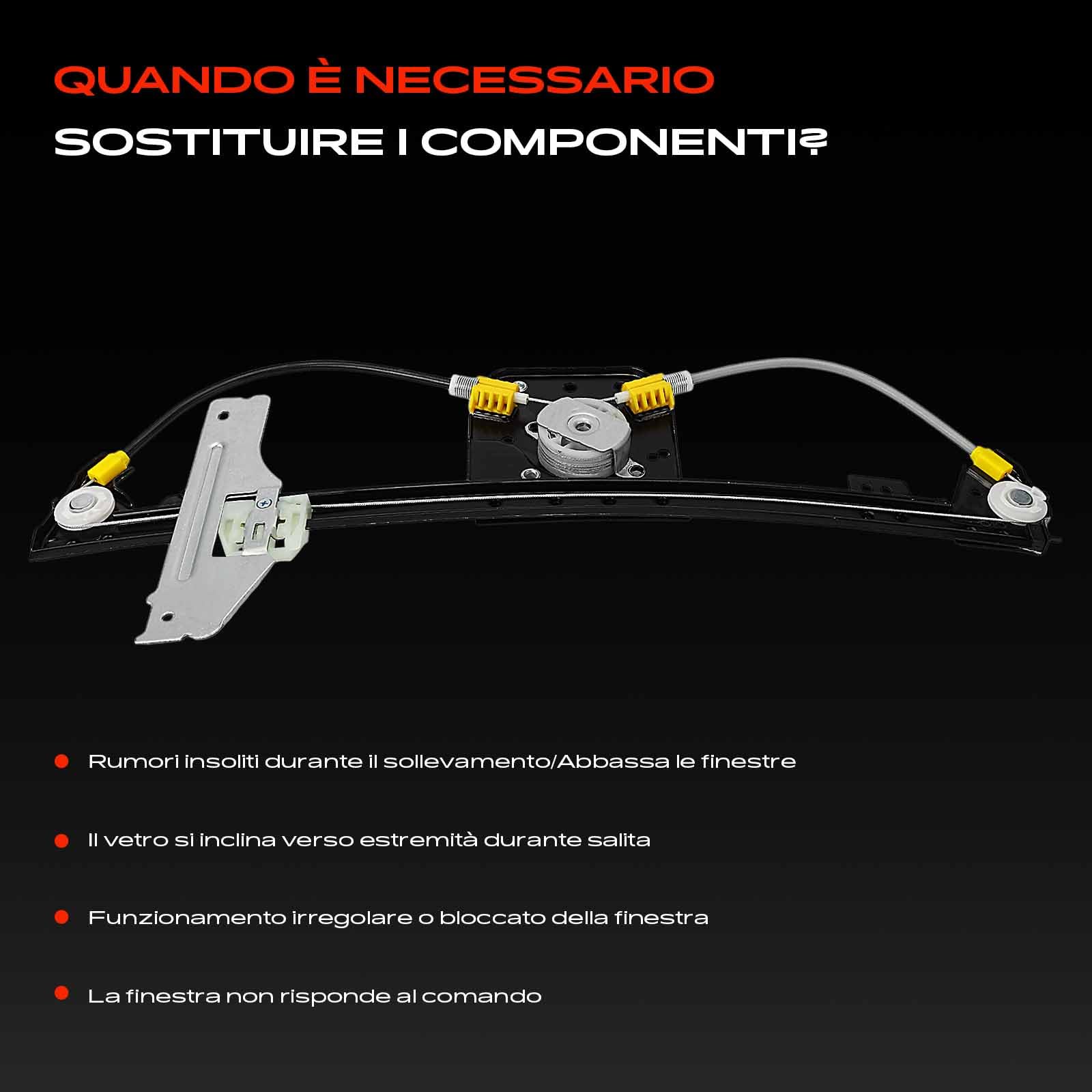 Frankberg Alzacristallo Meccanismo alzacristallo Elettrico senza Motore Anteriore destro senza piastra 4/5-Porte Compatibile con C3 II SC C3 Furgone/Compatto SC Replace# 9222FP,9222FQ