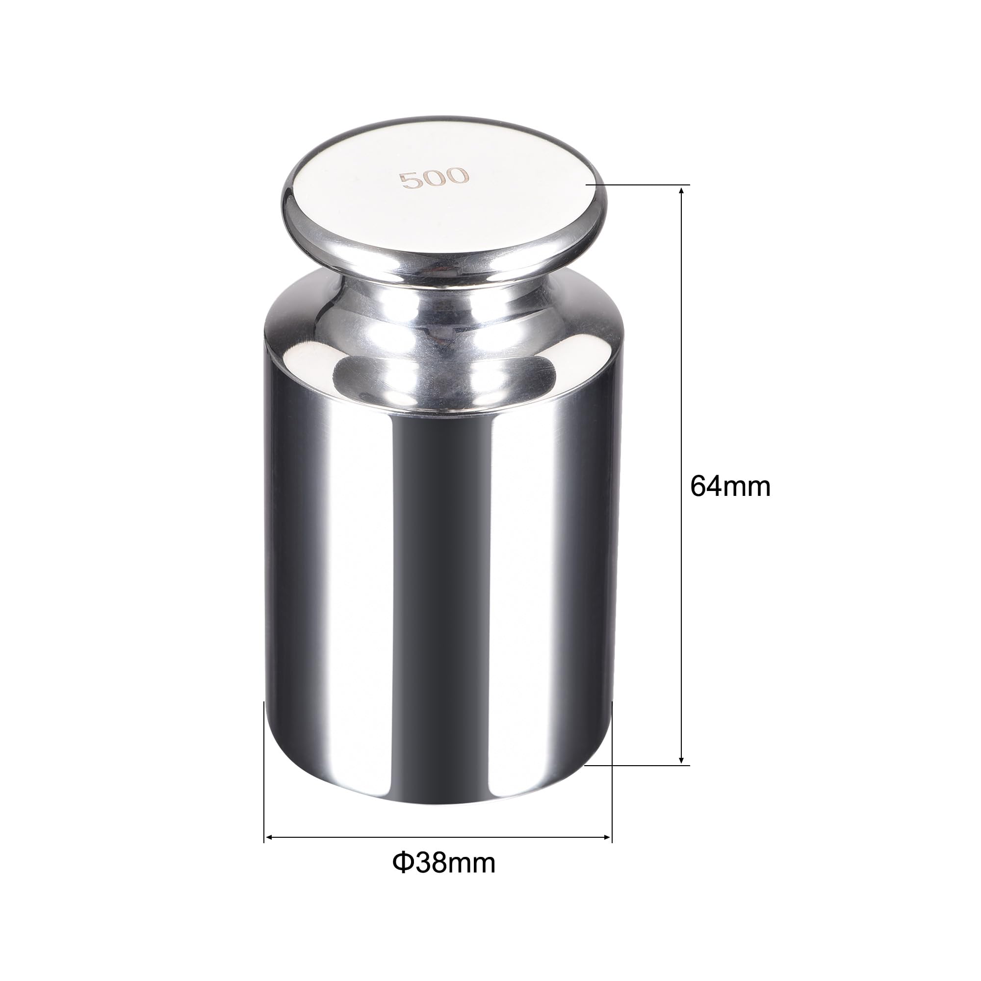uxcell Peso de calibración de gramo 500g F1 acero inoxidable de precisión para balanzas digitales