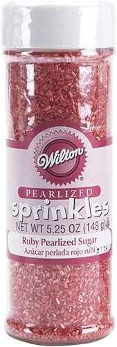 Wilton Azúcar perlado decorativo para alimentos, rubí
