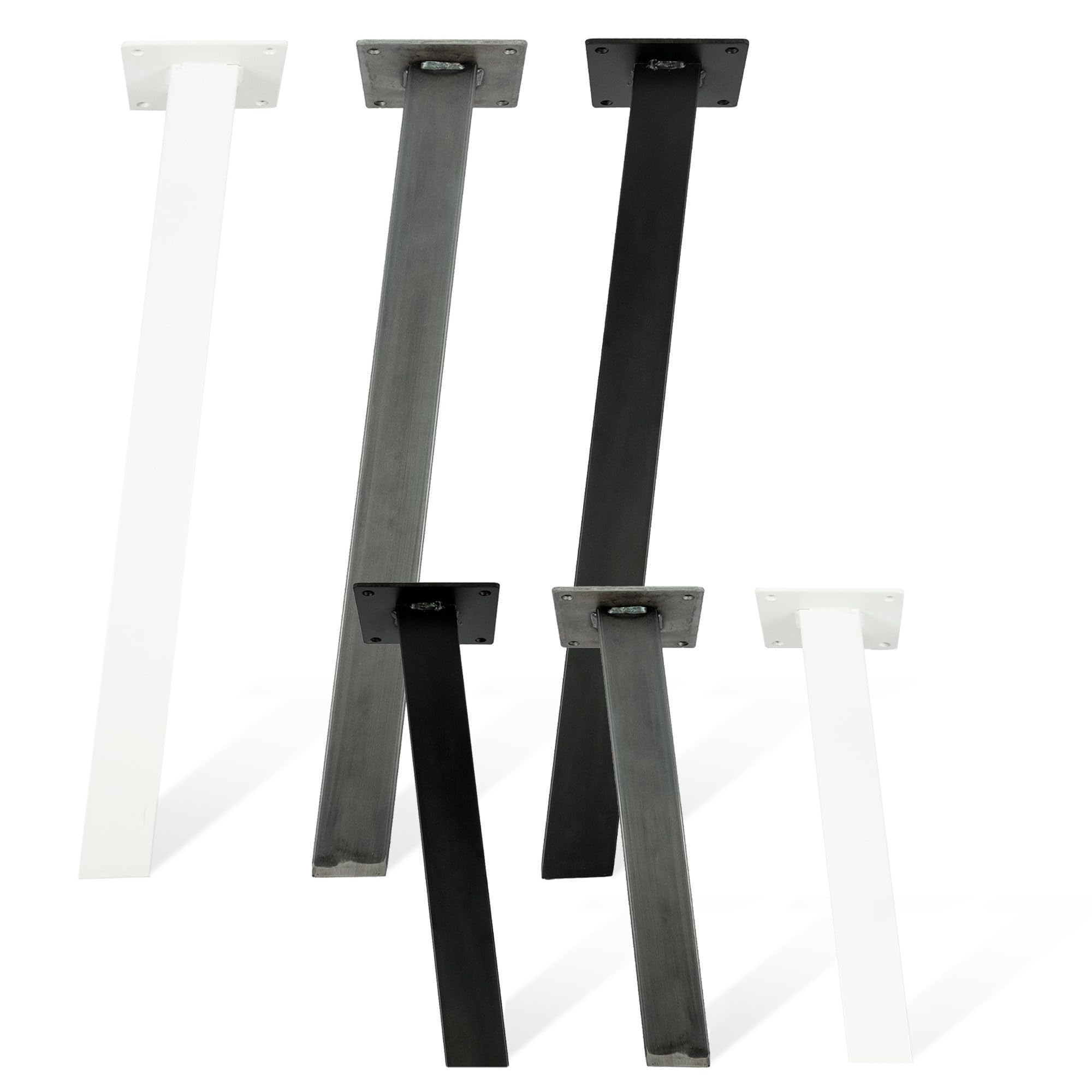 Natural Goods Berlin 4er Set Tischbeine Metall Standard Legs Höhe 72 cm schwarz/Möbelfüße Metall schräg 96° / Tischfüße für Esstisch, Schreibtisch, Couchtisch, Hocker, Sitzbank
