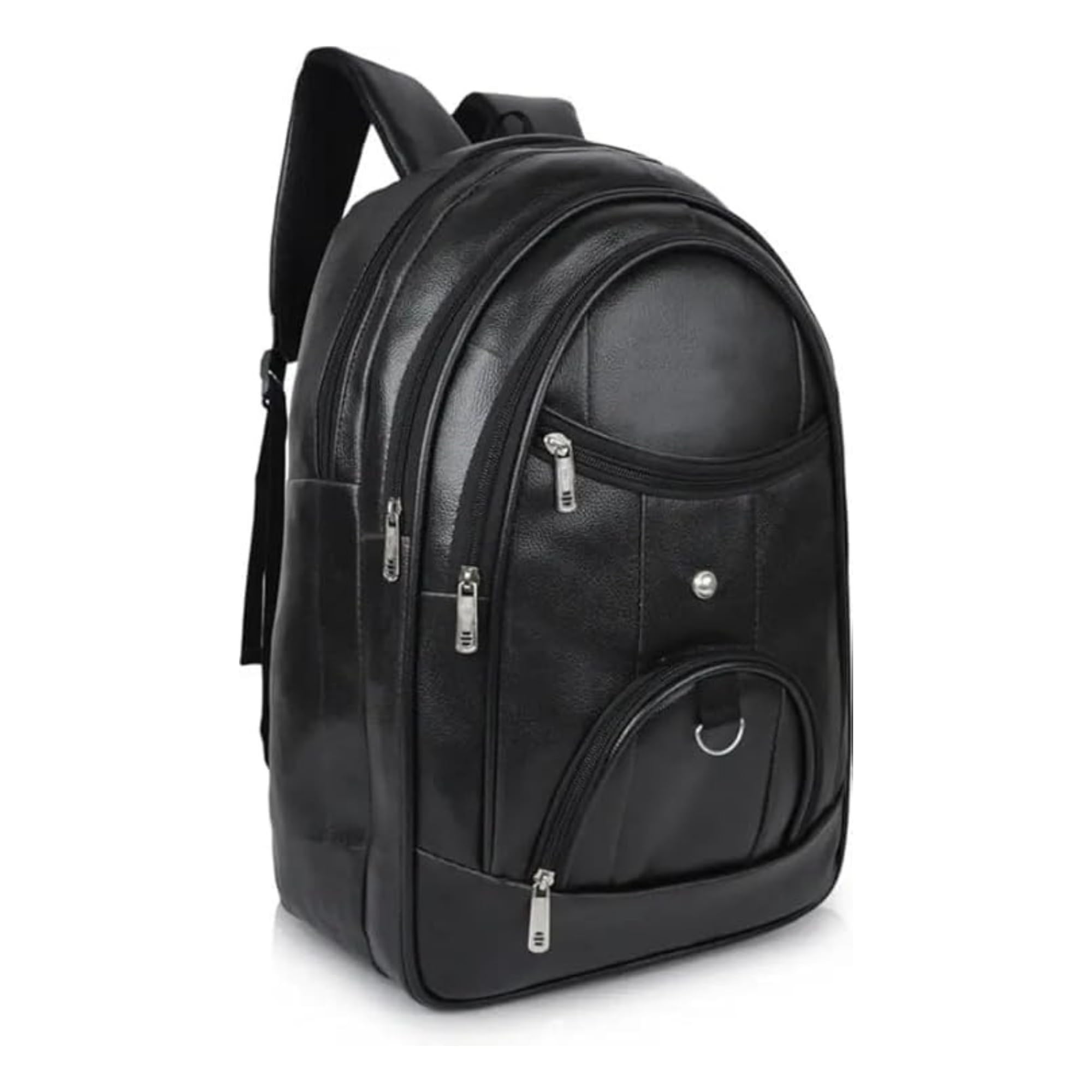 Premium 40L Laptop Backpack for Men & Women | Faux Leather Office, Travel & College Bag with Padded Laptop Compartment & Organizer Pocket-image-25
