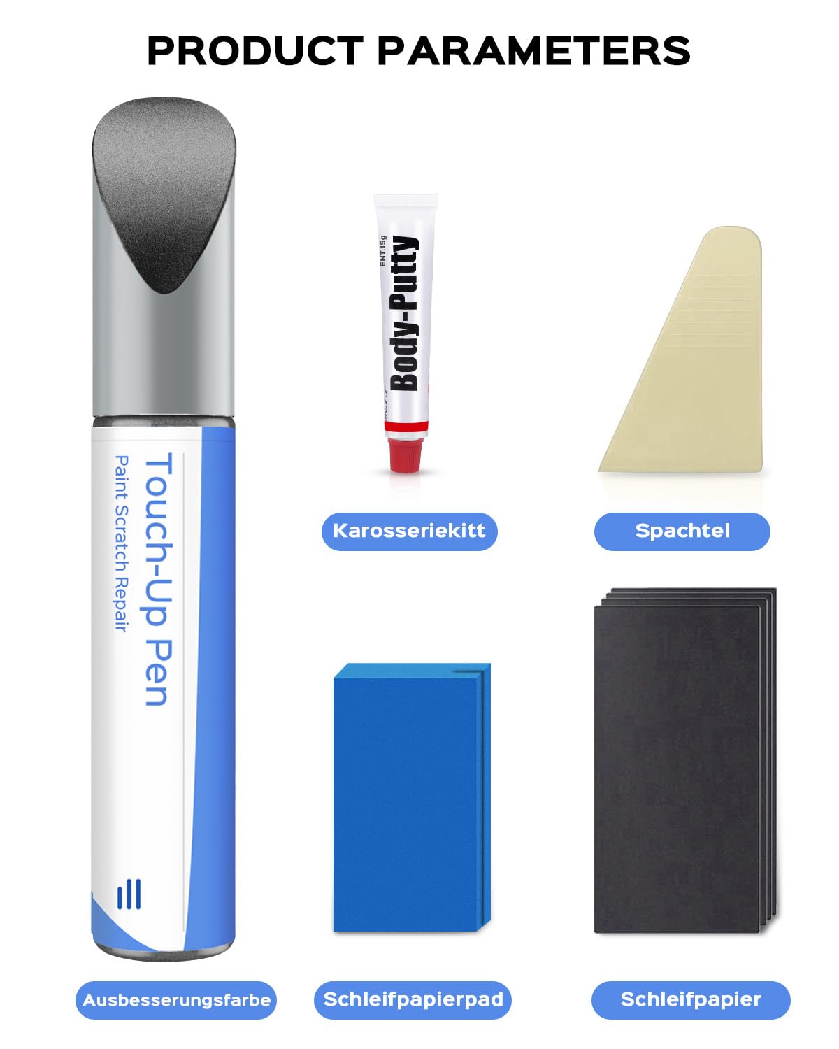 G40 / EVL/10H grigio pietra di luna metallizzata/Moonstone Grey Metallic Kit di ritocco per Opel corrispondenza esatta – riparazione di graffi e scheggiature