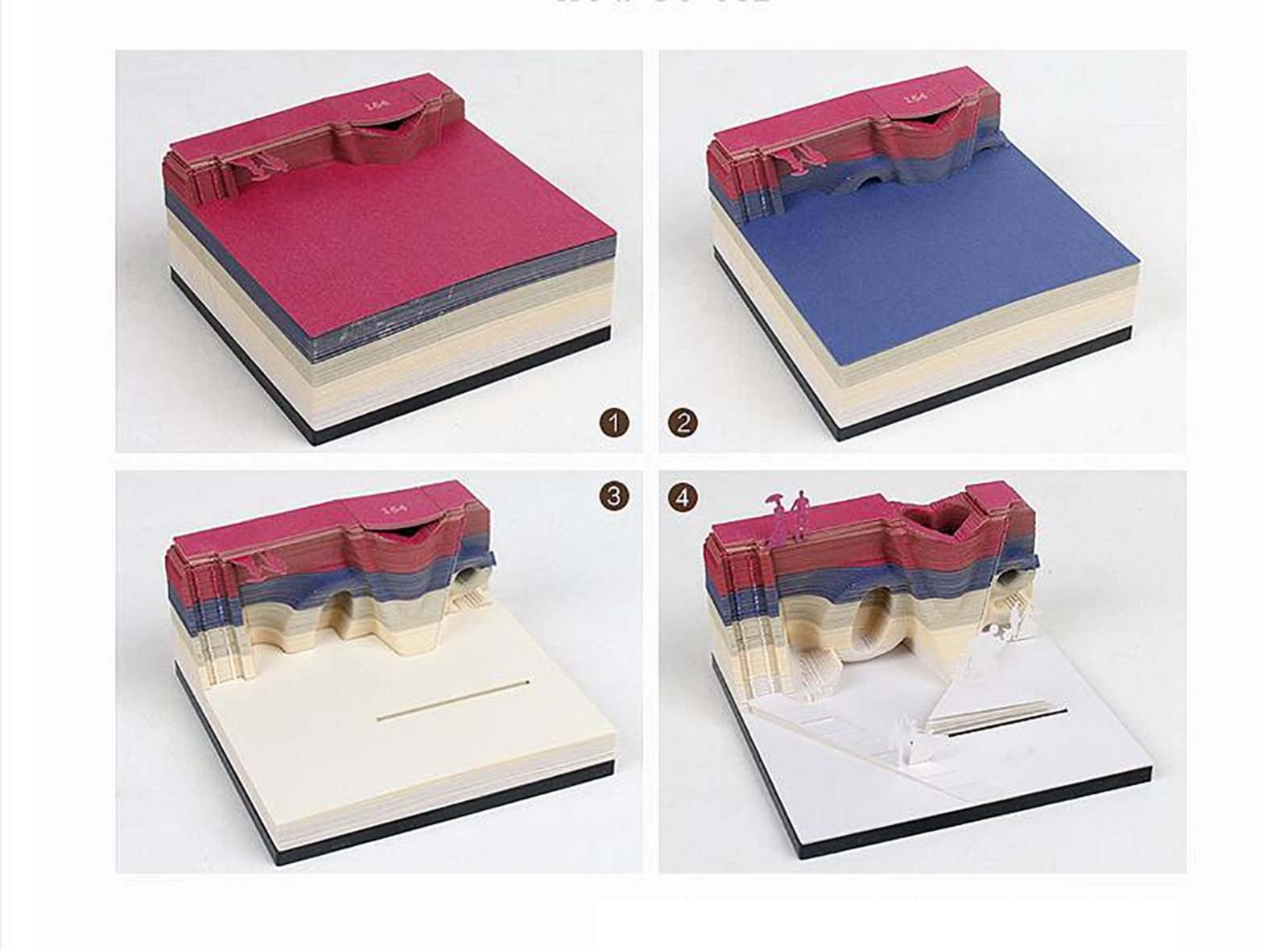 Bloc-Notes 3D Kawaii Bloc-Notes Cadeau de Mariage Invité Décoration de la Maison Ornement Bloc-Notes en Papier Little Surprise