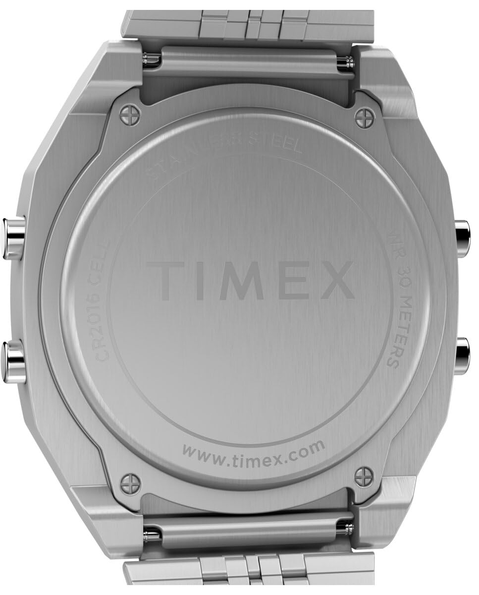 Timex Montre Unisex Digitale avec Un Bracelet en Acier Inoxydable T80
