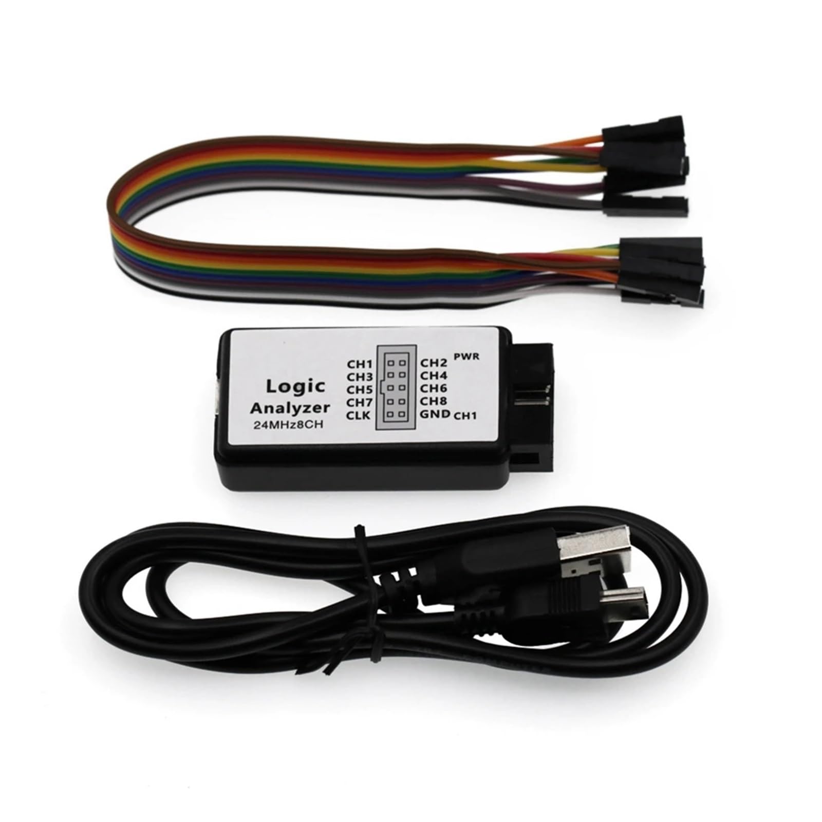 Analizador lógico USB de 24 MHz, 8 canales, 24 M/segundos, depurador for ARM FPGA, 24 M/segundos, 8 canales