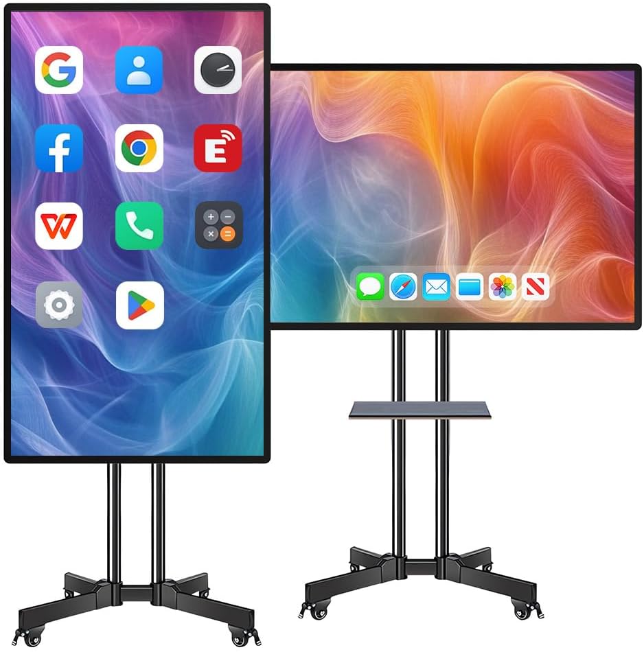 Smart Board 49 Inch with Wireless Casting – 1080P Touch Screen Display, Multi-User Collaboration, Built-in Whiteboard & Teleprompter, Android 12, 3Y Warranty