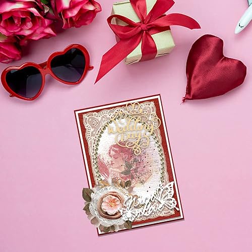 Miniatura 4 de Troqueles de corte para el día de San Valentín para hacer tarjetas, palabras para el día de la boda, troqueles de mariposa, herramienta de plantilla